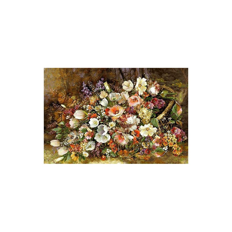 نخ و نقشه تابلو فرش گل کد 124