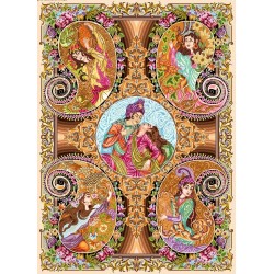 خ و نقشه تابلو فرش مینیاتوری کد-7 آغوش 