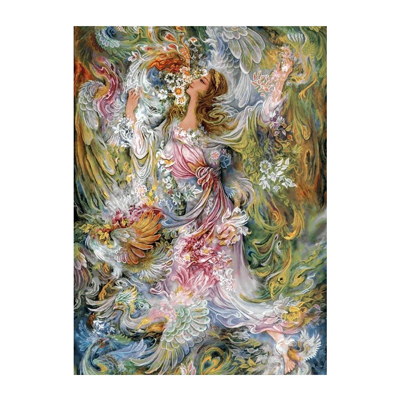 نخ و نقشه تابلو فرش مینیاتوری کد-9 بوی بهاران