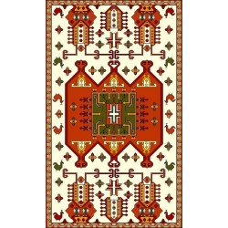 نخ و نقشه فرش درشت باف کد 10