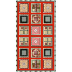 نخ و نقشه فرش درشت باف کد 9