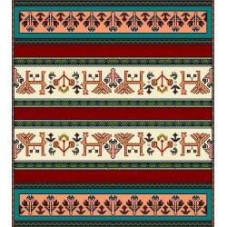 نخ و نقشه فرش درشت باف کد 13