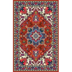 نخ و نقشه فرش درشت باف کد 18