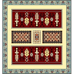 نخ و نقشه فرش درشت باف کد 1