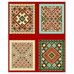 نخ و نقشه فرش درشت باف کد 3