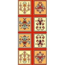 نخ و نقشه فرش درشت باف کد 4