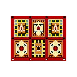 نخ و نقشه فرش درشت باف کد 5