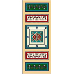 نخ و نقشه فرش درشت باف کد 6