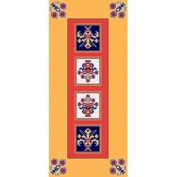 نخ و نقشه فرش درشت باف کد 7