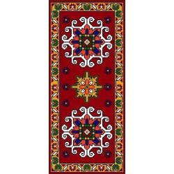 نخ و نقشه فرش درشت باف کد 23