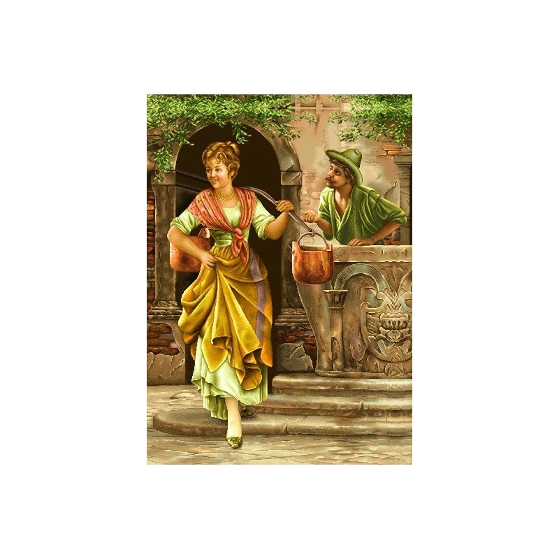 نخ و نقشه تابلو فرش فرانسوی کد 7 طرح طناز