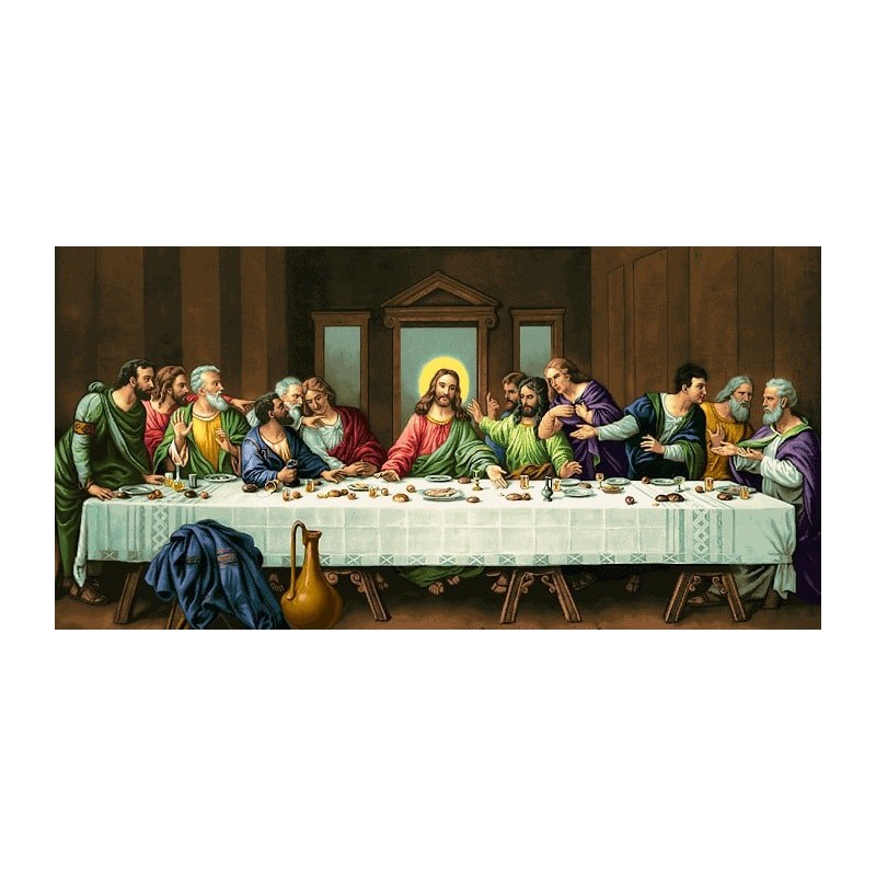 نخ و نقشه تابلو فرش فرانسوی کد 10 طرح آخرین شام 