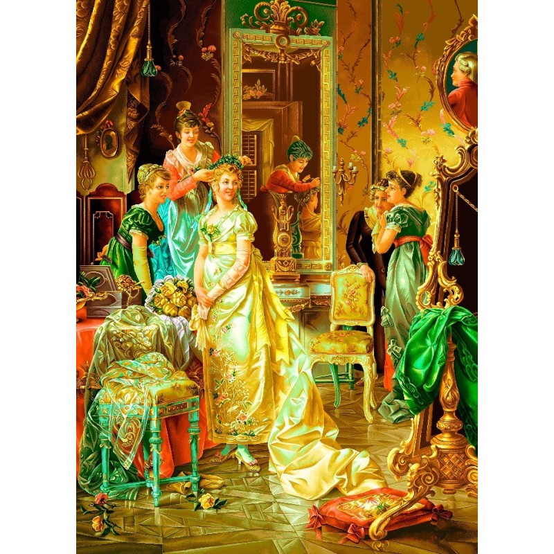 نخ و نقشه تابلو فرش فرانسوی کد 11 طرح سالن آرایش 