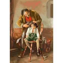 نخ و نقشه تابلو فرش فرانسوی کد 18 طرح آرایشگر پیر 