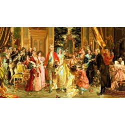 نخ و نقشه تابلو فرش فرانسوی کد 19 طرح جشن سزار 