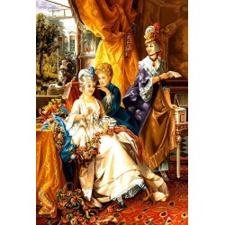 نخ و نقشه تابلو فرش فرانسوی کد 21 طرح گپ خصوصی