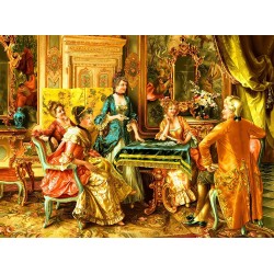 نخ و نقشه تابلو فرش فرانسوی طرح پاستوربازان 