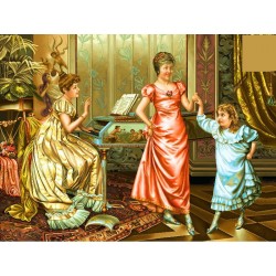 نخ و نقشه تابلو فرش فرانسوی کد 29 طرح رقصنده