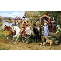 نخ و نقشه تابلو فرش فرانسوی کد 31 طرح بدرقه 