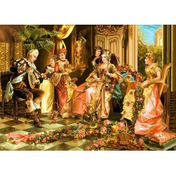 نخ و نقشه تابلو فرش فرانسوی کد 32 طرح گیتار زن