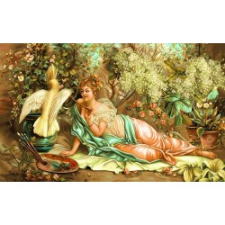 نخ و نقشه تابلو فرش فرانسوی کد 42 طرح هنرمند 