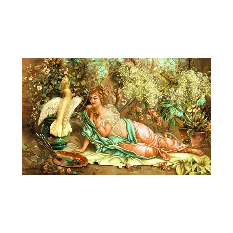 نخ و نقشه تابلو فرش فرانسوی کد 42 طرح هنرمند 