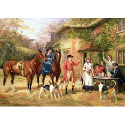 نخ و نقشه تابلو فرش فرانسوی کد 45 طرح شکارچیان 