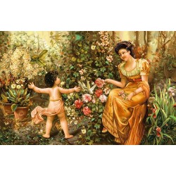 نخ و نقشه تابلو فرش فرانسوی کد 46 طرح کودکانه 