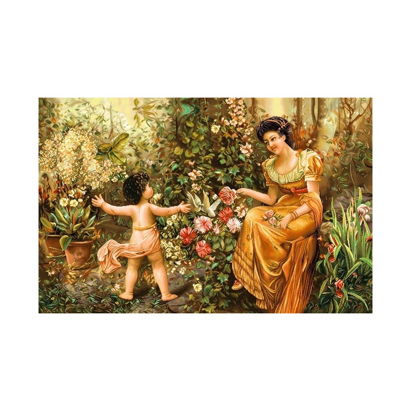 نخ و نقشه تابلو فرش فرانسوی کد 46 طرح کودکانه 