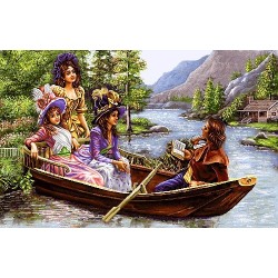 نخ و نقشه تابلو فرش فرانسوی کد 47 طرح مشاعره 