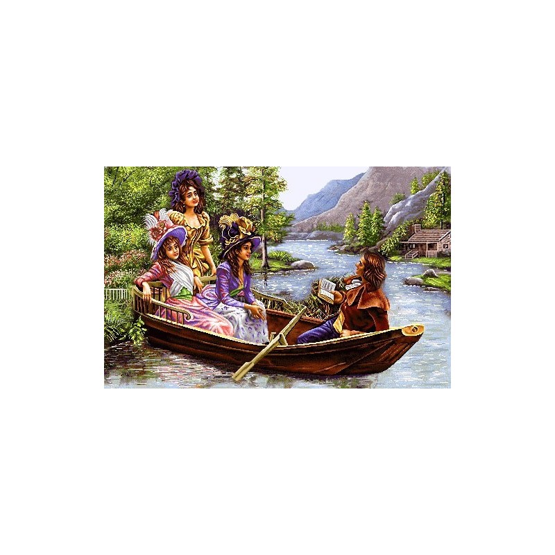 نخ و نقشه تابلو فرش فرانسوی کد 47 طرح مشاعره 