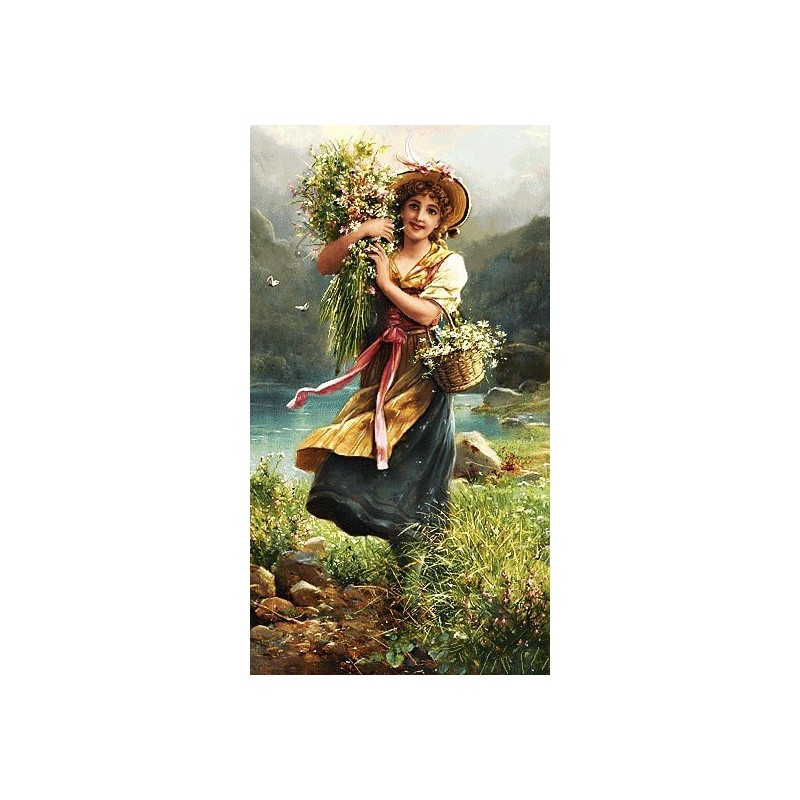 نخ و نقشه تابلو فرش فرانسوی کد 48 طرح گلفروش