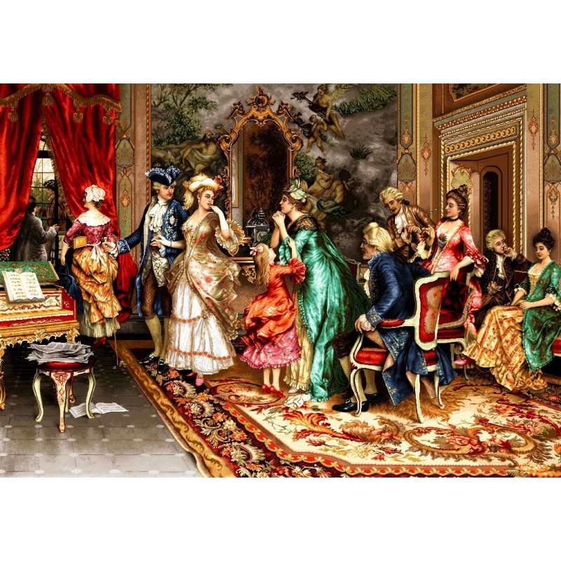 نخ و نقشه تابلو فرش فرانسوی کد 52 طرح التماس