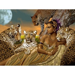 نخ و نقشه تابلو فرش فرانسوی کد 53 طرح رومیکا