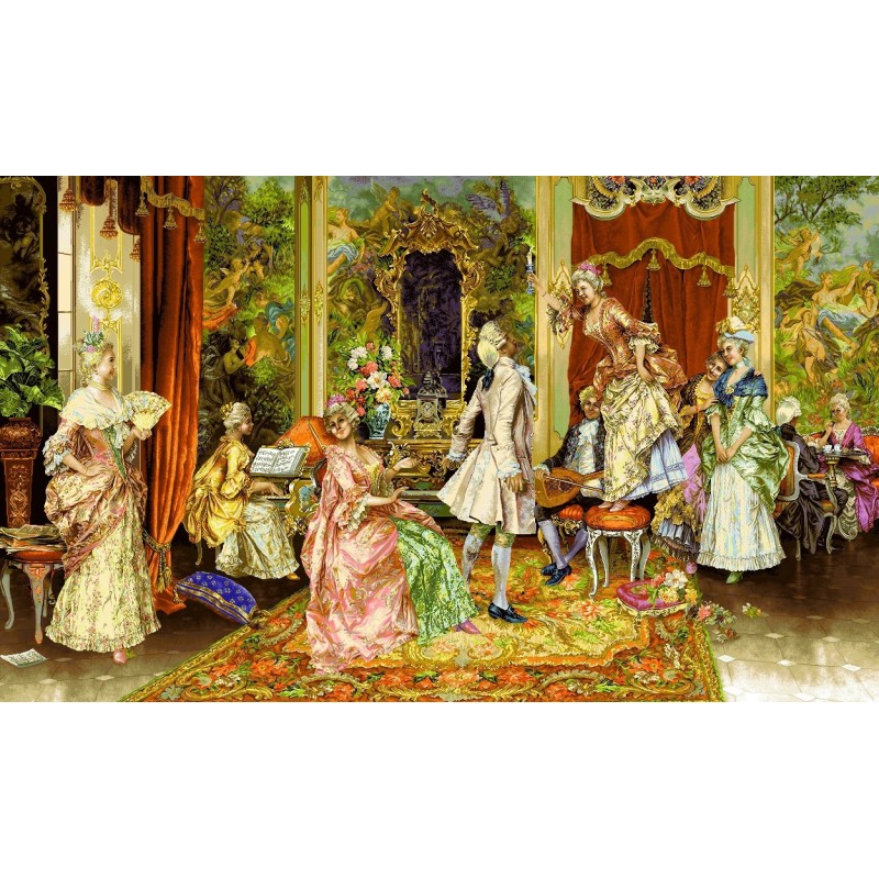 نخ و نقشه تابلو فرش فرانسوی کد 54 طرح فوت شمع