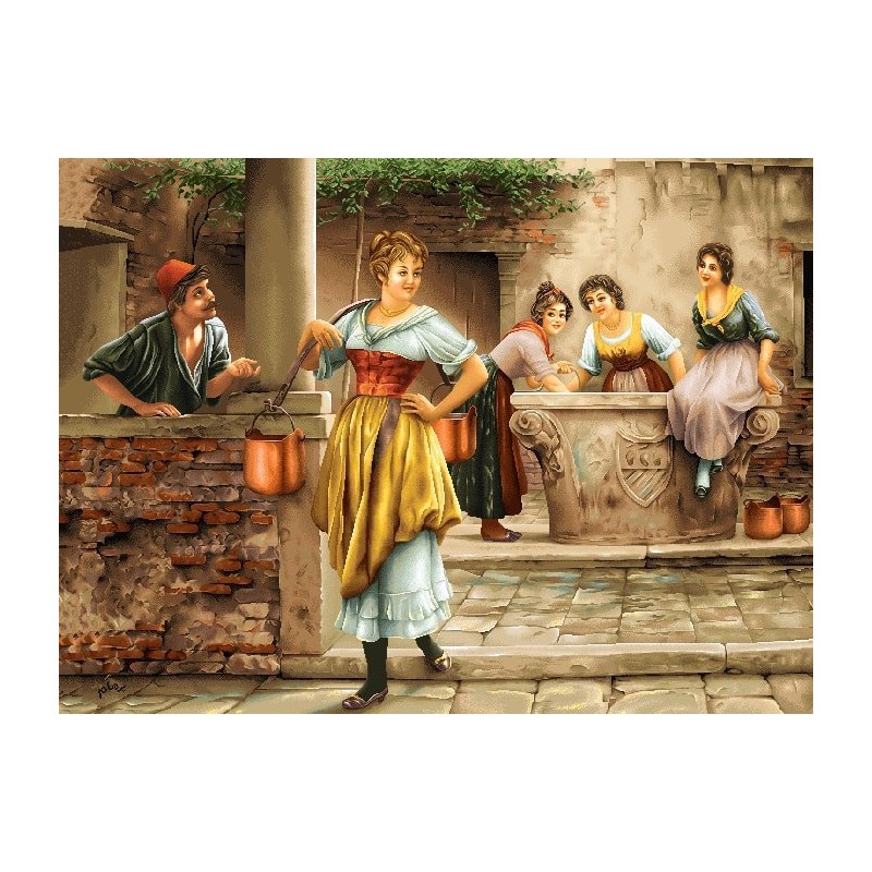 نخ و نقشه تابلو فرش فرانسوی کد 56 طرح عشوه گر 