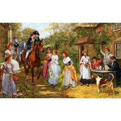 نخ و نقشه تابلو فرش فرانسوی کد 62 طرح خوش آمد گویی