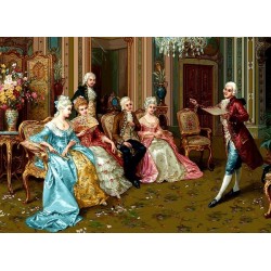 نخ و نقشه تابلو فرش فرانسوی کد 67 طرح شاعر جوان