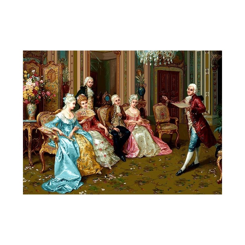 نخ و نقشه تابلو فرش فرانسوی کد 67 طرح شاعر جوان