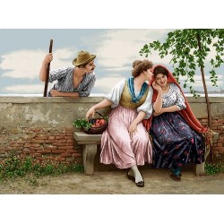 نخ و نقشه تابلو فرش فرانسوی کد 68 طرح فضولی