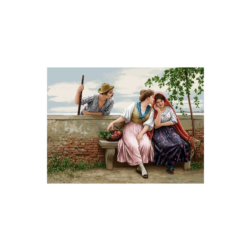 نخ و نقشه تابلو فرش فرانسوی کد 68 طرح فضولی