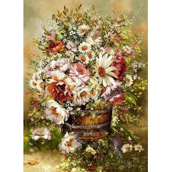 نخ و نقشه تابلو فرش کد 2 طرح گل آندریا 