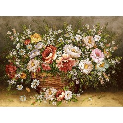 نخ و نقشه تابلو فرش کد 10 طرح نسترن ها