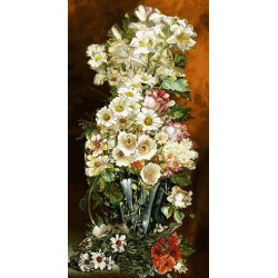 نخ و نقشه تابلو فرش کد 5 طرح گل های وحشی