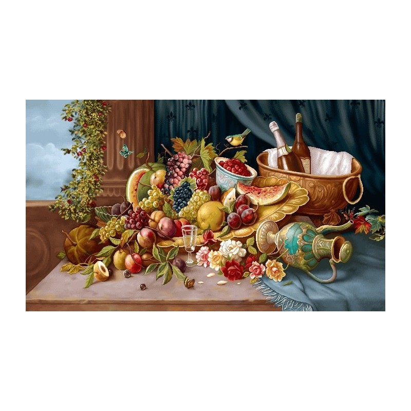 نخ و نقشه تابلو فرش کد 18 طرح می و جام