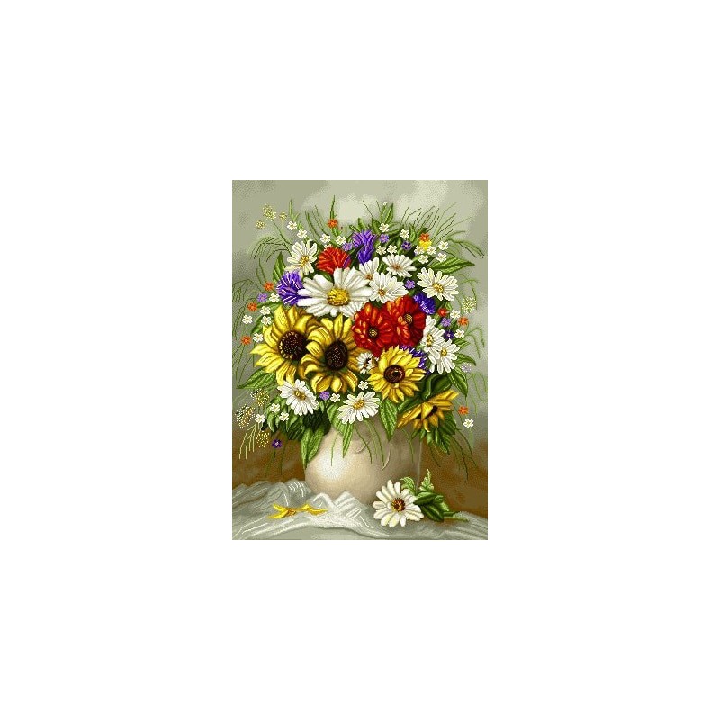 نخ و نقشه تابلو فرش کد 20 طرح میز و میوه