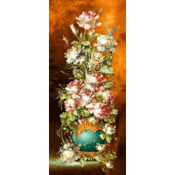 نخ و نقشه تابلو فرش کد 21 طرح گلبن