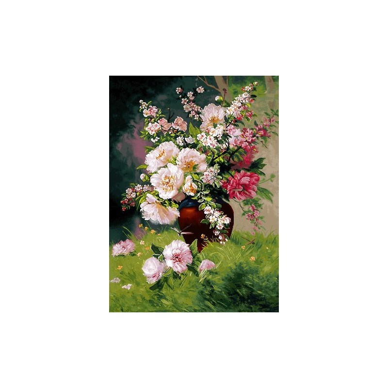 نخ و نقشه تابلو فرش کد 26 طرح یاسمین