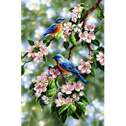 نخ و نقشه تابلو فرش کد 31 طرح شوق بهار