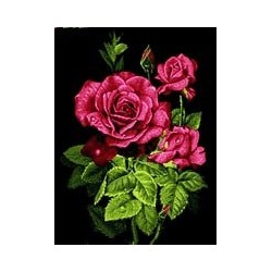 نخ و نقشه تابلو فرش کد 39 طرح رز کوچک